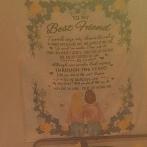 Floral Best Friend Tapestry with Yellow and Green Accents